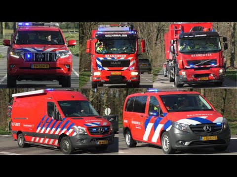 Brandweer met spoed naar een Zeer Grote Industriebrand aan de Fonteinallee in Doorwerth