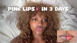 How To Get Pink Lips👄 In 3Days | DIY Lip Scrub