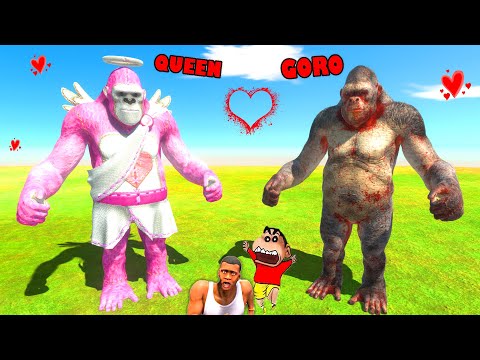 SHINCHAN GORO The Giant MARRY GORO QUEEN In Animal Revolt Battle Simulator with CHOP