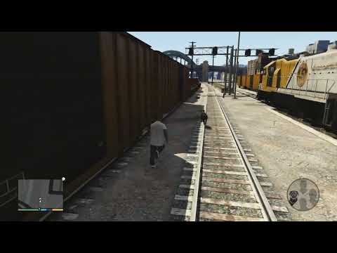 GTA V chop Franklin opening the boxcars