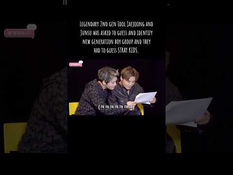 Legendary 2nd gen #idols #Jaejoong and #Junsu had to guess #SKZ name from a photo… #straykids #kpop