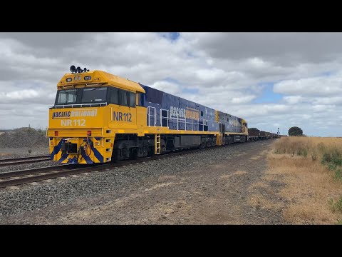 Pacific National 5MP2 Steel with NR112 and NR72 at Gheringhap heading to Perth 19/1/2023
