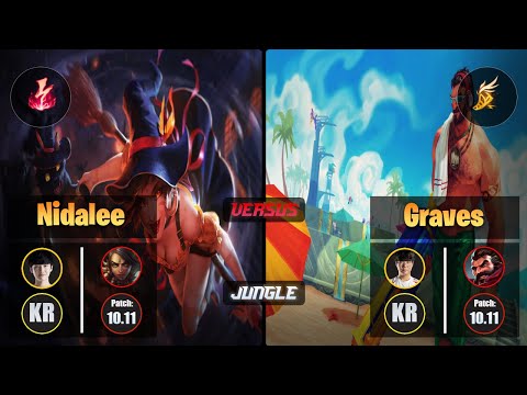 Peanut NIDALEE (Jungle) [Electrocute] VS Haru GRAVES - Challenger KR Patch 10.11