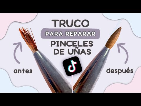 ¡PONGÁMOSLO A PRUEBA! · COMO REPARAR PINCELES DAÑADOS 💅🏼 DE UÑAS · TRUCO VIRAL