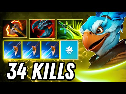 9Min Battle Fury Farm Like a Machine Kez 34Kills Butterfly + Satanic Hit Like a Truck Dota 2
