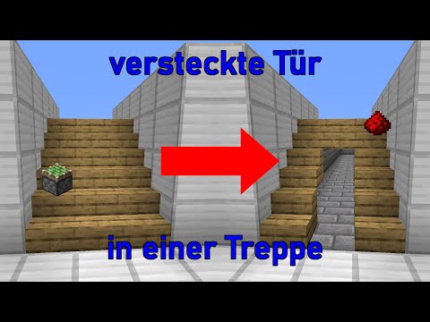 hidden redstone door in a staircase |  Minecraft Redstone Tutorial