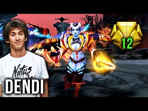 Dendi Queen of Pain Golden Tier Level 12 Dotaplus Road to LVL 25 - QOP Compilation - Dota 2
