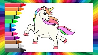 How to Draw a Unicorn 🦄 🌈 EASY Step-by-Step Drawing