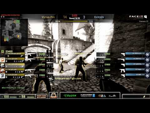 Virtus Pro vs EnVyUs on de_cobblestone @ FACEIT 2015 League (CS:GO EnVy vs VP)