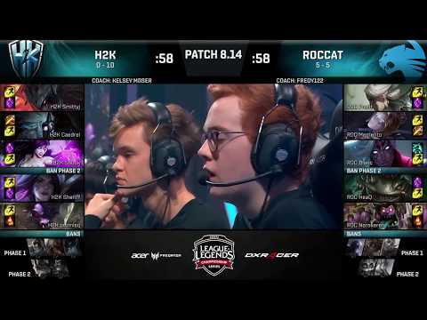 H2K vs ROC Highlights EU LCS Summer Split  2018 W6D1 H2K Gaming vs Team ROCCAT