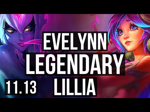 EVELYNN vs LILLIA (JUNGLE) | 71% winrate, Legendary, 21/4/17 | BR Master | v11.13