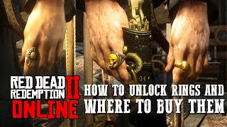 RED DEAD ONLINE - HOW UNLOCK RINGS AND WERE TO BUY THEM!!