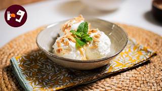  Helado CASERO de yogur griego. Receta SIN HELADERA, muy SALUDABLE, rápida y FÁCIL 🍨