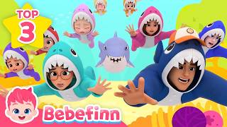 Download lagu [TOP 3⭐️] Baby Shark & Ten Little Sharks 🦈 | Baby Shark Special💙 | Bebefinn Nursery Rhymes mp3
