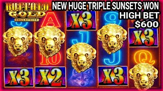 ⭐New Huge Jackpot with ❌2 ❌3 ❌3 Sunsets on Buffalo Gold Slot