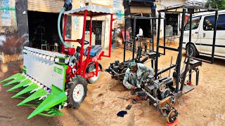 Manufacturing Process of Mini Combine Harvester Machine || How to Make Mini Tractor With Reaper