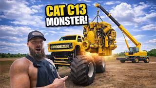 We're Installing the Biggest Engine Ever in a Monster Truck... CAT C13 Power!