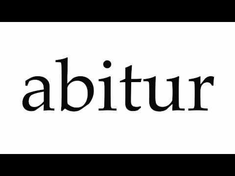How to Pronounce abitur