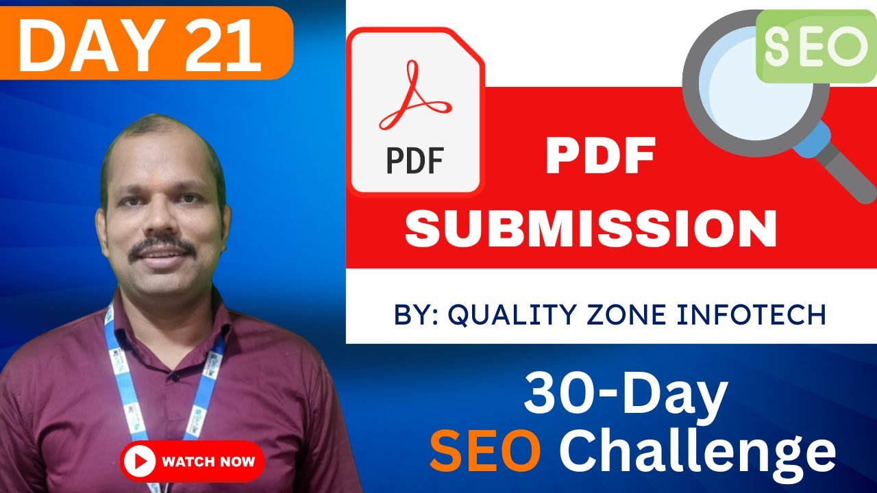 Day 21: How to do PDF Submission in SEO? || PDF Submission Backlinks || 30 Day SEO Challenge