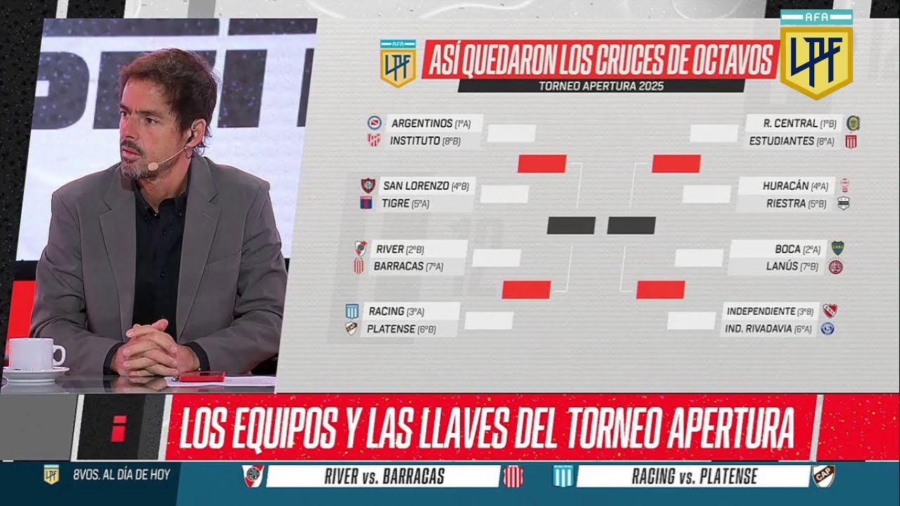 ¡ASÍ QUEDARON LOS CRUCES DE OCTAVOS DE FINAL! | Torneo Apertura 2025