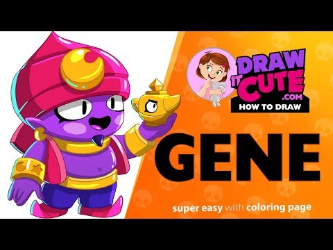 How to draw Gene | Brawl Stars super easy drawing tutorial with a coloring page.