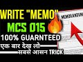 Mcs 015 Memo Writing How To Write A Memorandum Memo Writing Format
