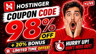 Hostinger Coupon Code 2026 ⚡ LIMITED OFFER ✅ | Hostinger Discount Code |Hostinger Promo Code LATEST🔥