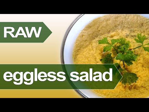 How to make eggless salad - egg salad recipe raw vegan without eggs