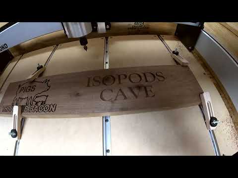 CNC Time Lapse of   Isopod Cave Sign    No Sound