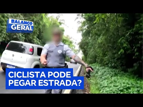 Polêmica Mogi-Bertioga: ciclistas são barrados de seguir viagem por rodovia sem acostamento