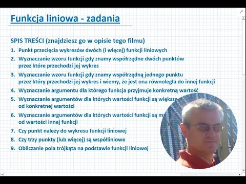 Funkcja liniowa - Zadania - Matematyka Liceum i Technikum