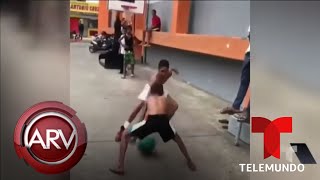 Niño jugó baloncesto descalzo y conquistó a LeBron | Al Rojo Vivo