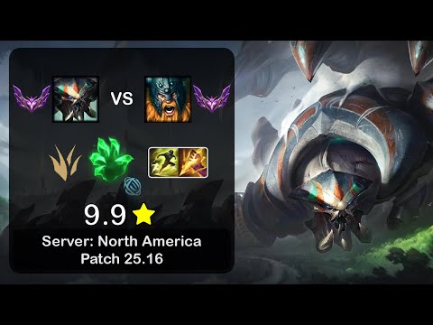 Skarner Jungle vs Olaf - NA Master - Patch 25.16