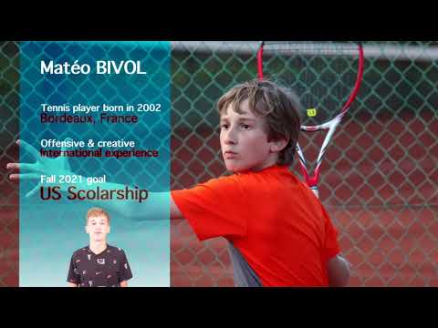 Mateo BIVOL - US College Tennis prospect recruiting video, Fall 2021