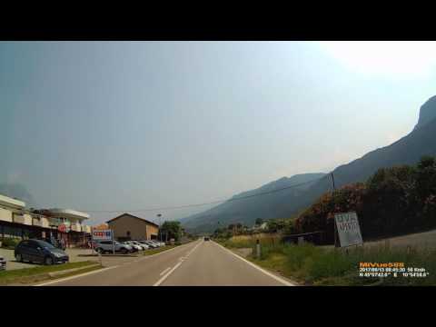 I: Dro. Trentino-Alto Adige. Driving on S245bis northbound. June 2017
