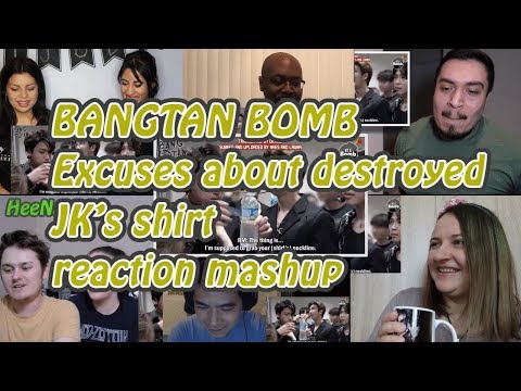 [BTS] Excuses about destroyed  JK's shirt #BANGTAN_BOMB｜reaction mashup *request*