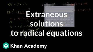 Extraneous Solutions to Radical Equations