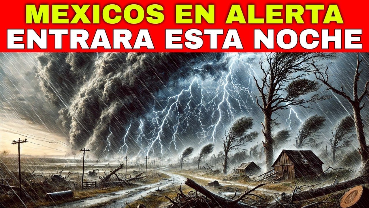 ¡ALERTA MÁXIMA! BRUTAL FENOMENO ENTRARA ESTA NOCHE A MEXICO, 15 ESTADOS DEBEN PREPARARSE YA.