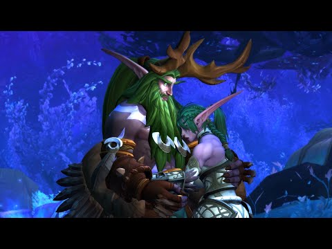 Malfurion and Tyrande Goodbye - In Game Cutscene