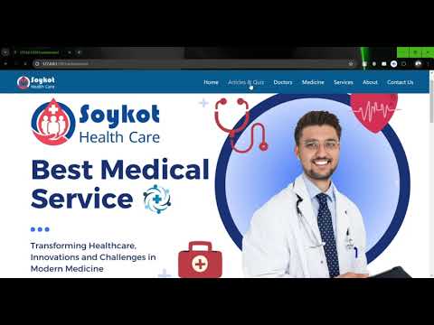 Healthcare Website Project | Using HTML, CSS, JavaScript, Bootstrap | Front-end Development