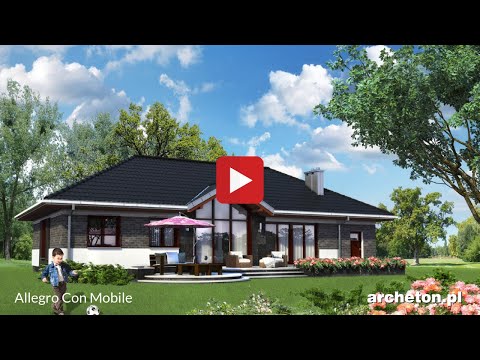 Projekt domu Allegro Con Mobile - archeton pl - z użytkowym poddaszem 137,3 m2
