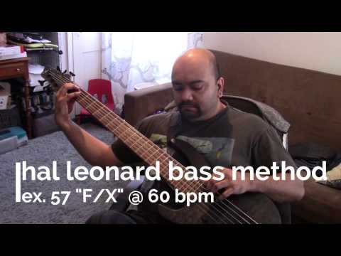 Hal Leonard Bass Method ex. 57 "F/X" @ 60bpm