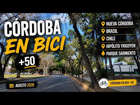 Córdoba en bici +50  agosto Nueva cordoba, Brasil, Chile, Hipolito Hirigoyen, Parque Sarmiento