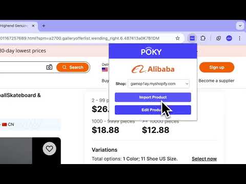How to Import Products from Alibaba to Your Shopify Store Using POKY | Fast & Easy