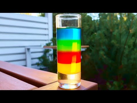 How To Make a RAINBOW WATER | Sugar Water Density Experiment
