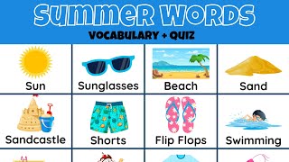 Summer Vocabulary and Quiz for Kids