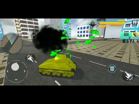 Lion Tank Robot Car Multiple Transformation Game Mission # 8 - Android Gameplay