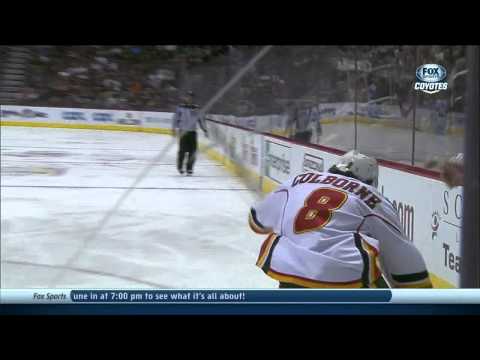 Joe Colborne backhand goal 2-2 Calgary Flames vs Phoenix Coyotes 10/22/13 NHL Hockey