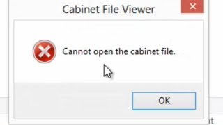 Cannot open the cabinet file (.cab)- Cabinet File Viewer