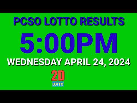 5pm Lotto Result Today April 24, 2024 Tuesday ez2 swertres 2d 3d pcso